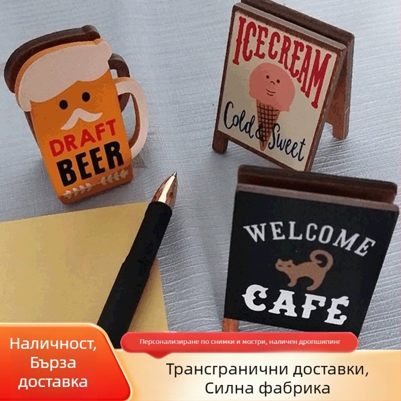 Персонализиран дървен клип за бележки Zakka