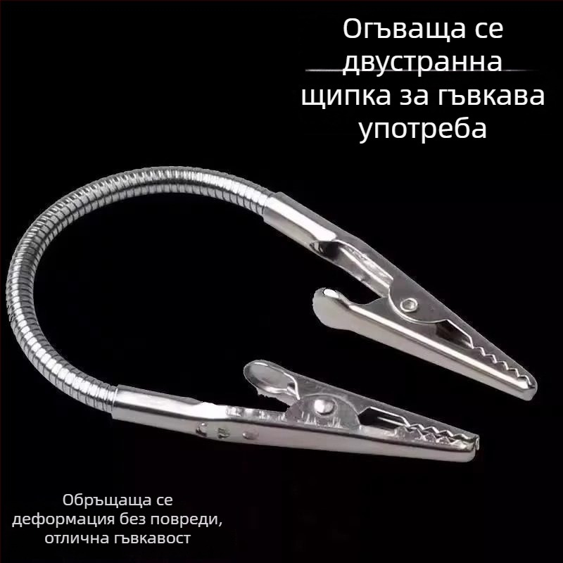 Двоен държач за москитни спирали, неръждаема стомана, клип с форма на крокодил, стойка за ароматна горелка