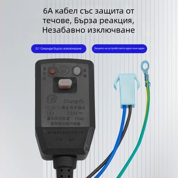 6A щепсел и гнездо с защита от токови утечки за бойлер, пералня и умна тоалетна седалка