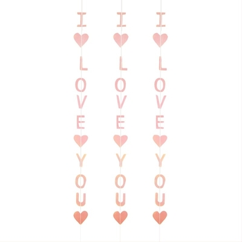 Love You висящи декорации за Деня на Любовта, за сватби и партита — банер за 21-ия рожден ден