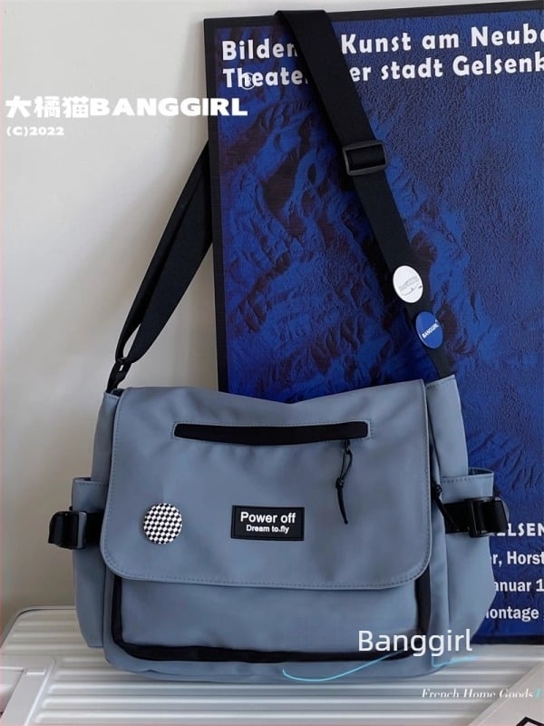 Harajuku Ins стил унисекс едноцветна чанта през рамо, кръстосана чанта за студентски нужди