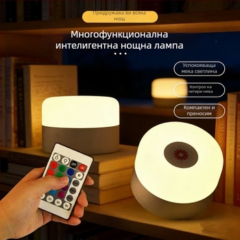 Нощна лампа с допир, презареждаща компактна настолна лампа за спалня и бебешка стая, лампа за хранене на бебето с защита за очите, нощно осветление