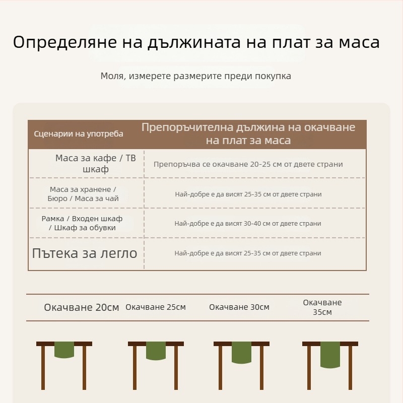 Винтидж стил покривка за маса с дълга декоративна лента за чайна маса и страничен шкаф, водоустойчива и персонализируема.