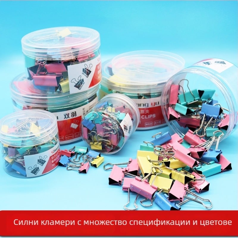 Неръждаем метален документен клип, голям офис клип, модел 88051