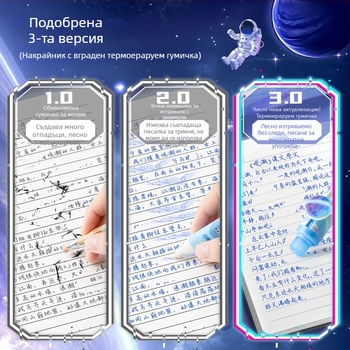 Kaba Bear термочувствителна изтриваща писалка за ученици от трети клас с заменяеми мастилени пълнители, детска практика писане