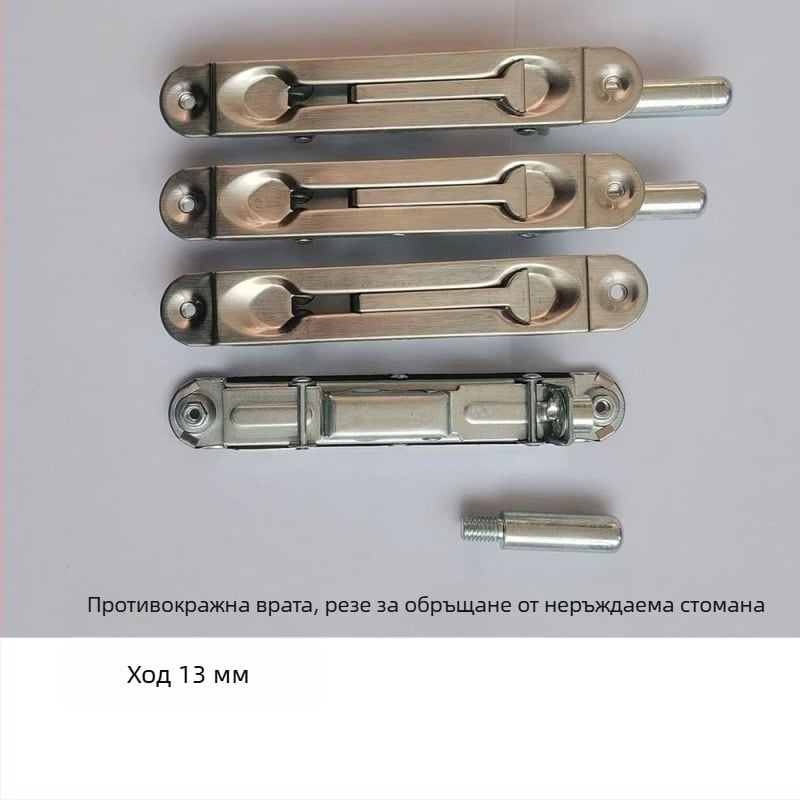 Пожарна защелка за врати със скрит горен и долен болт, защелка тип пеперуда, неръждаема стомана, полирана повърхност, модерен минималистичен дизайн