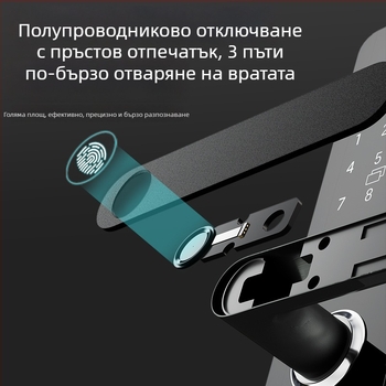 Ключалка с лицево разпознаване, отпечатък и парола за домашна сигурност, без пробиване, интелигентна електронна ключалка с карта