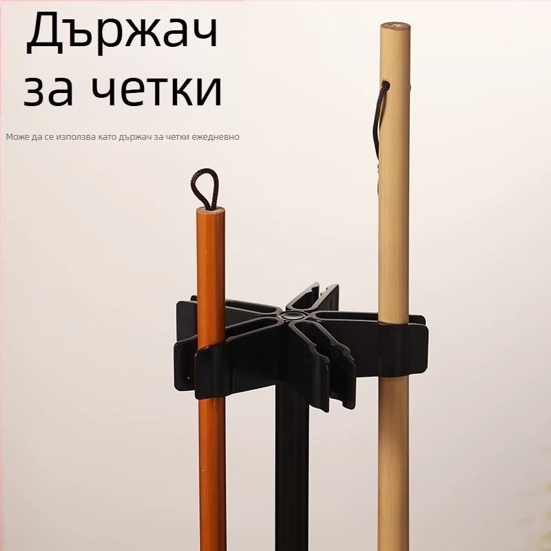 Петглавен държач за пера с сливово цвете, мултифункционална поставка за калиграфски четки и сушене, минималистичен стил