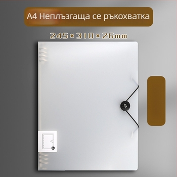 Прозрачен PP DIY корпус за тетрадка с двучастна корица и подвързник за четири дупки, тетрадка с подвижни листове