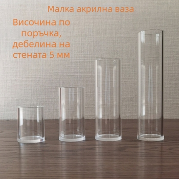 Кристален кръгъл държател за химикалки и органайзер за четки за грим, настолен комплект с малка кристална вазичка