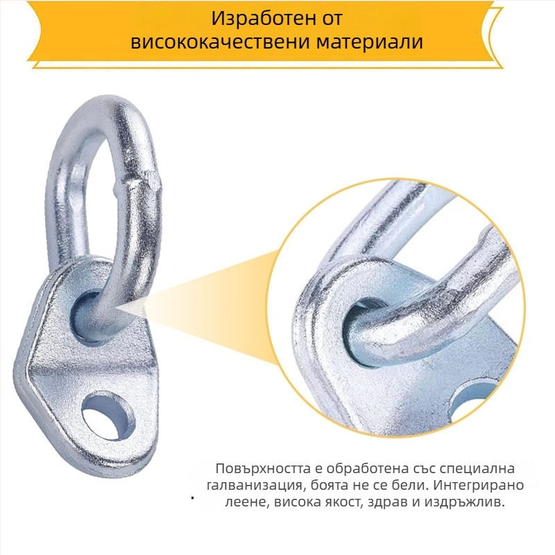 7100 Ковано двигателен повдигащ пръстен, неръждаема стомана, товароподемност 8000 кг (17500 lb), цинково покритие, фиксиран повдигащ пръстен