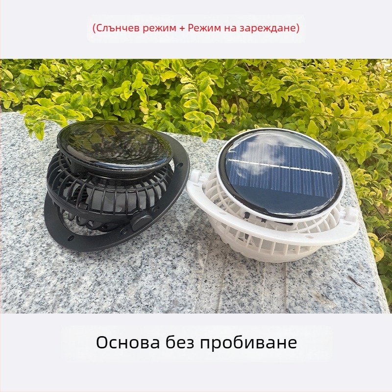 Нова шапка със соларен вентилатор и сваляем мини вентилатор с USB зареждане