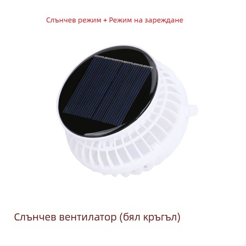 Нова шапка със соларен вентилатор и сваляем мини вентилатор с USB зареждане