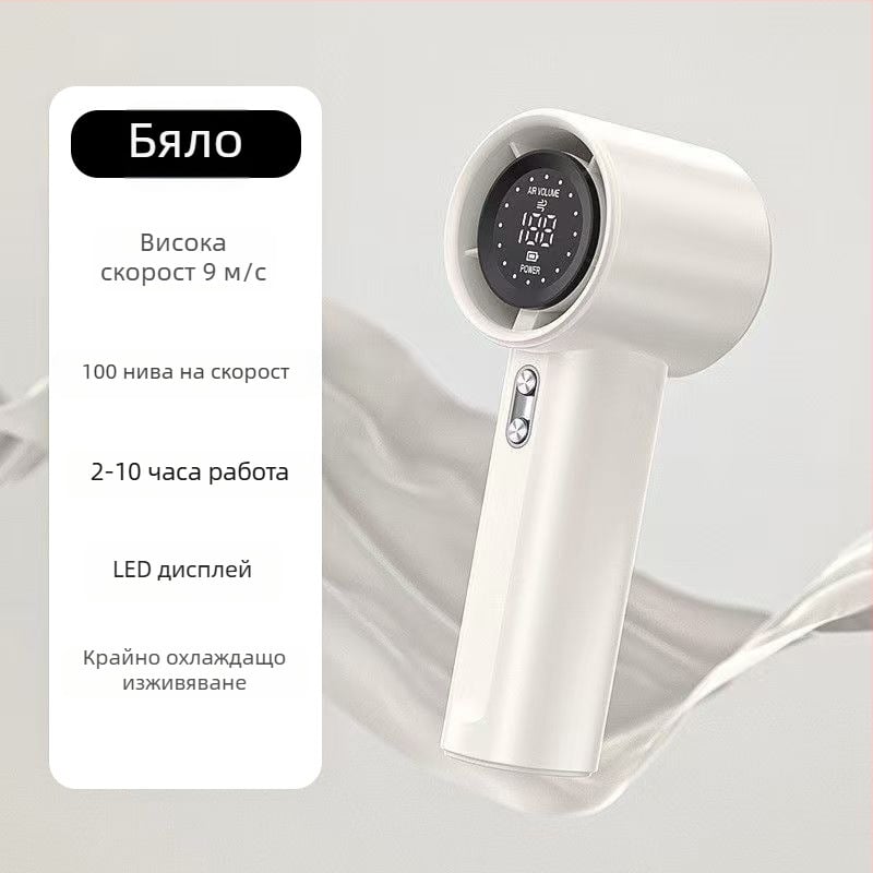 S001 Високоскоростен USB мини ръчен вентилатор с вградена батерия 2000–4000 mAh, 6 лопатки, настолен вентилатор