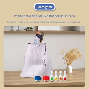 Настолна игра за деца и родители: кърлинг с топка, боулинг и футбол — интерактивно съревнование