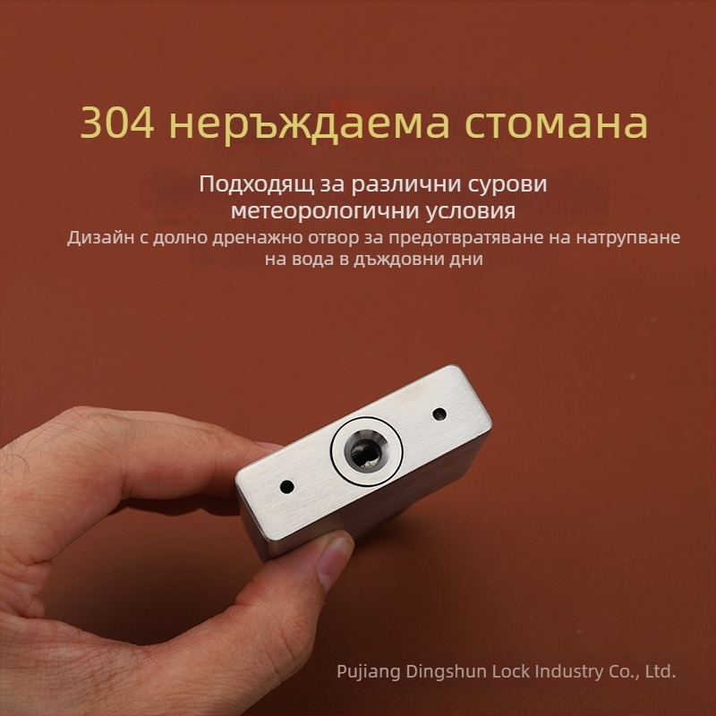 Катинар от неръждаема стомана 304, водоустойчив и устойчив на корозия, за външна употреба и за дома, за врата, против кражба