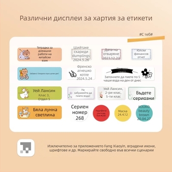 Термален принтер за етикети 15 мм, самозалепващи етикети за имена