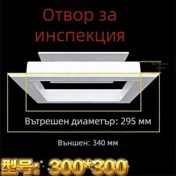 Пластмасова капачка за инспекционни отвори в стени и тавани и за отвори на тръбите