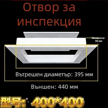 Пластмасова капачка за инспекционни отвори в стени и тавани и за отвори на тръбите
