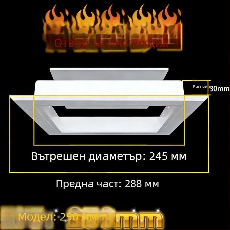 Пластмасова капачка за инспекционни отвори в стени и тавани и за отвори на тръбите