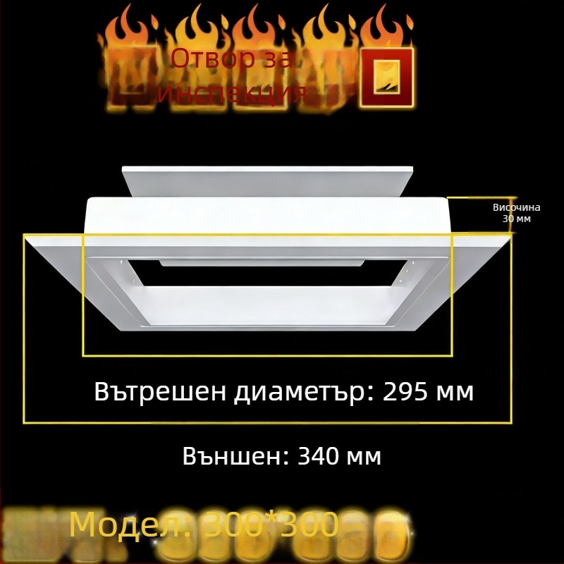 Пластмасова капачка за инспекционни отвори в стени и тавани и за отвори на тръбите