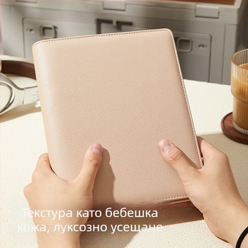 A5 голям капацитет фотоалбум с четири секции и подвижни листове, макаронова палитра, за Polaroid снимки и съхранение на 3-инчови карти