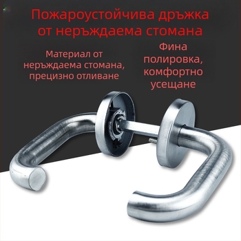 Противопожарен заключващ механизъм за врати с медно ядро и дръжка от неръждаема стомана