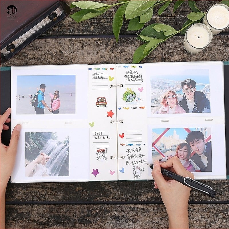 DIY фотоалбум със вложени страници, размери 5 и 6 инча, ръчно изработен албум за семейни спомени и за двойки