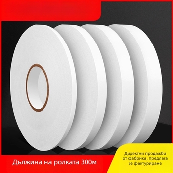 300 м много тънка двустранна лента с висока вискозност и прозрачност за офис и индустриална употреба