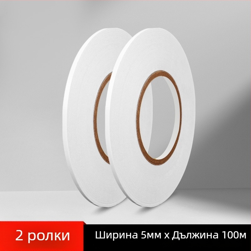 300 м много тънка двустранна лента с висока вискозност и прозрачност за офис и индустриална употреба