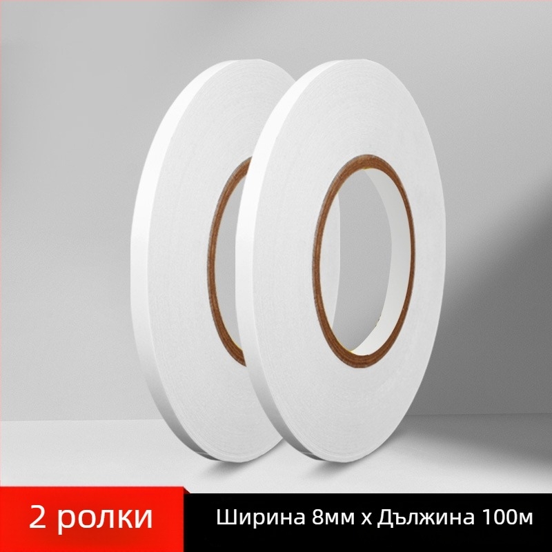 300 м много тънка двустранна лента с висока вискозност и прозрачност за офис и индустриална употреба