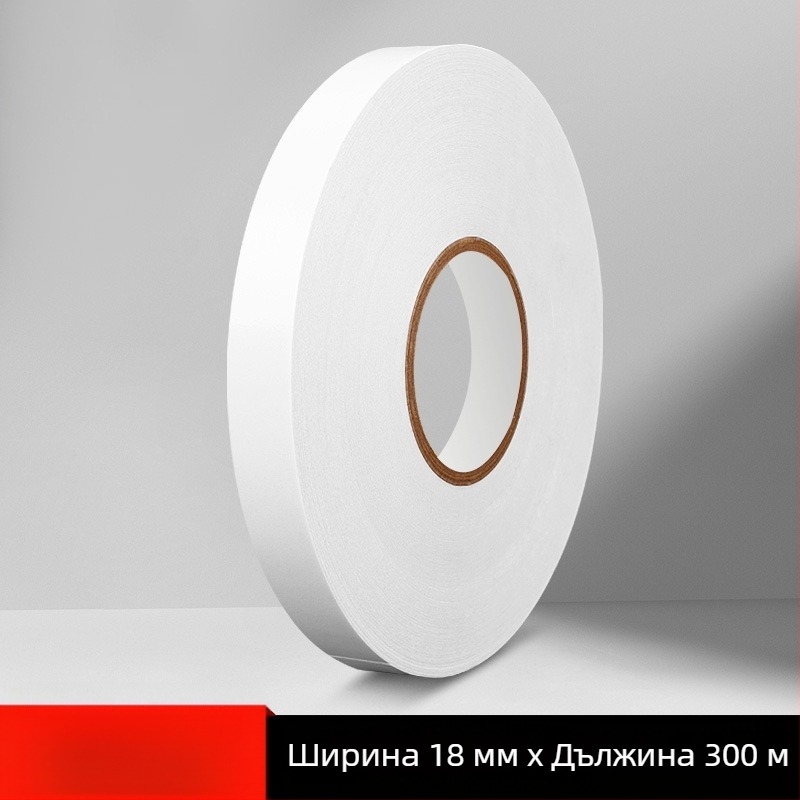 300 м много тънка двустранна лента с висока вискозност и прозрачност за офис и индустриална употреба