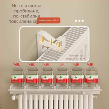 Прахозащитна полка над радиатора за дневна стая, стенна полка за съхранение