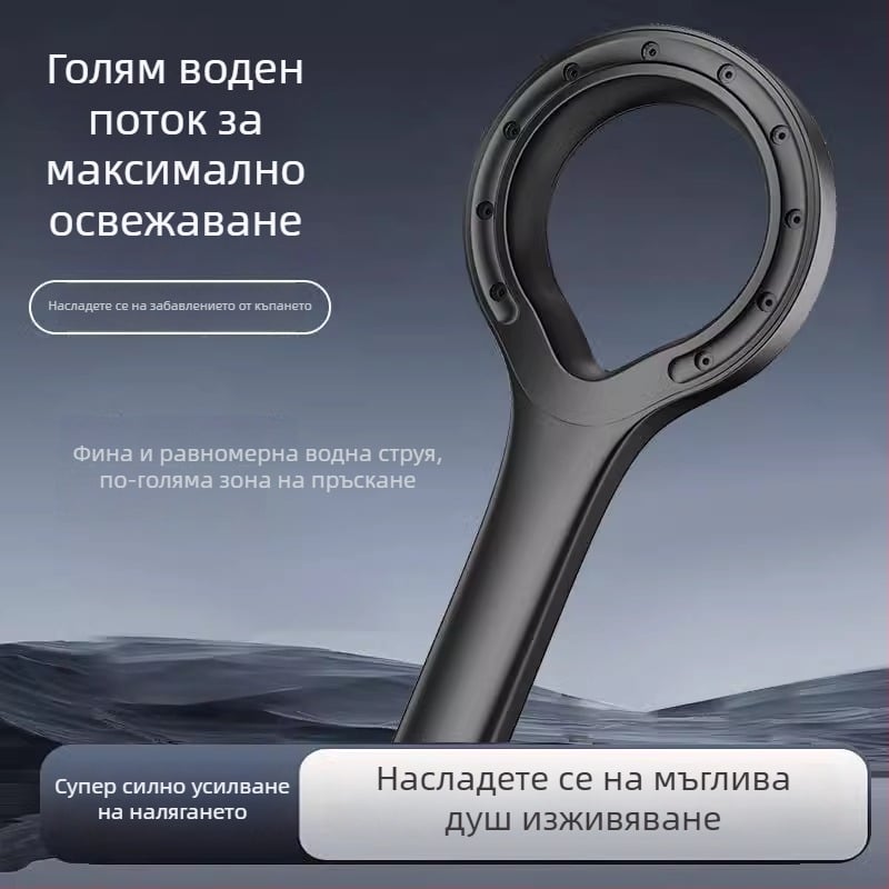 Кръгла душ глава с високо налягане, ръчна за домашна употреба, дъждовен душ