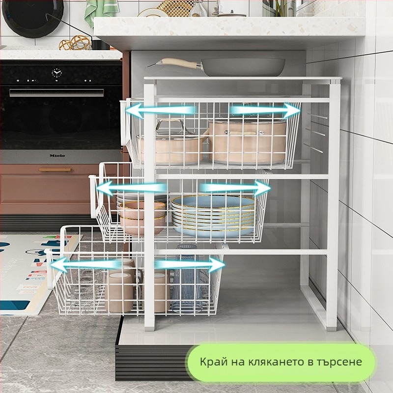 Кухненски шкаф с чекмедже – разделен и многослоен органайзер за чинии и купи
