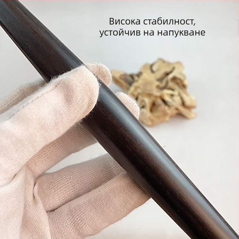 Точилка за тесто от лилаво сандалово дърво с форма на рибешки корем и двата остри края, масивно дърво