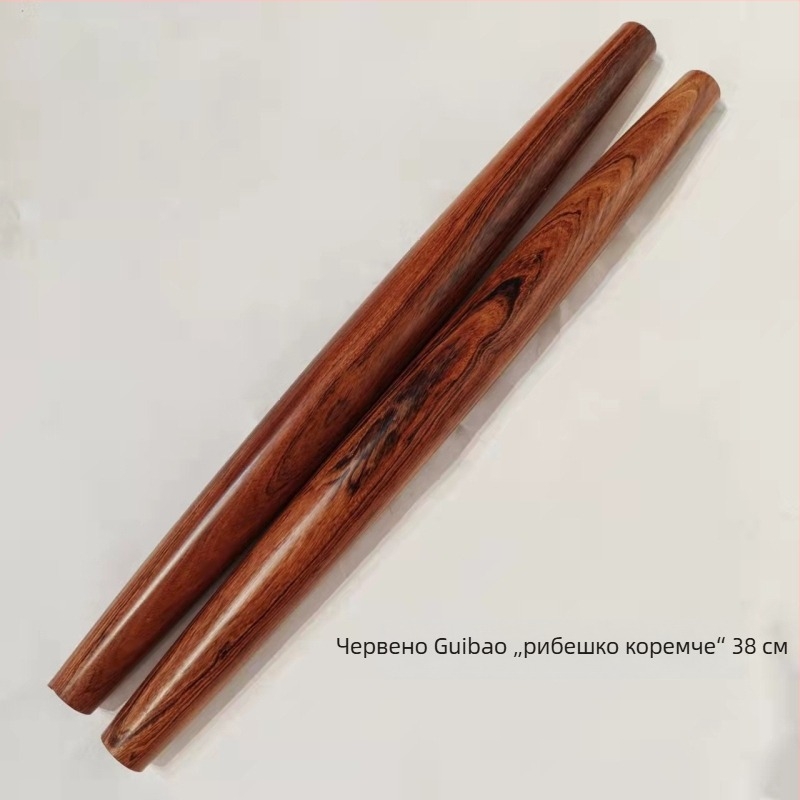 Дървена точилка за тесто с две плоски крайчета, Red Guibao, за домашна употреба