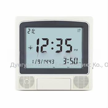 [CW-15] ALFAJR настолен будилник с мини LCD дисплей, USB презареждаем