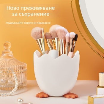 Държач за писалки с форма на яйчна черупка, пластмасов, за момичета и ученици, креативен органайзер за канцеларски материали