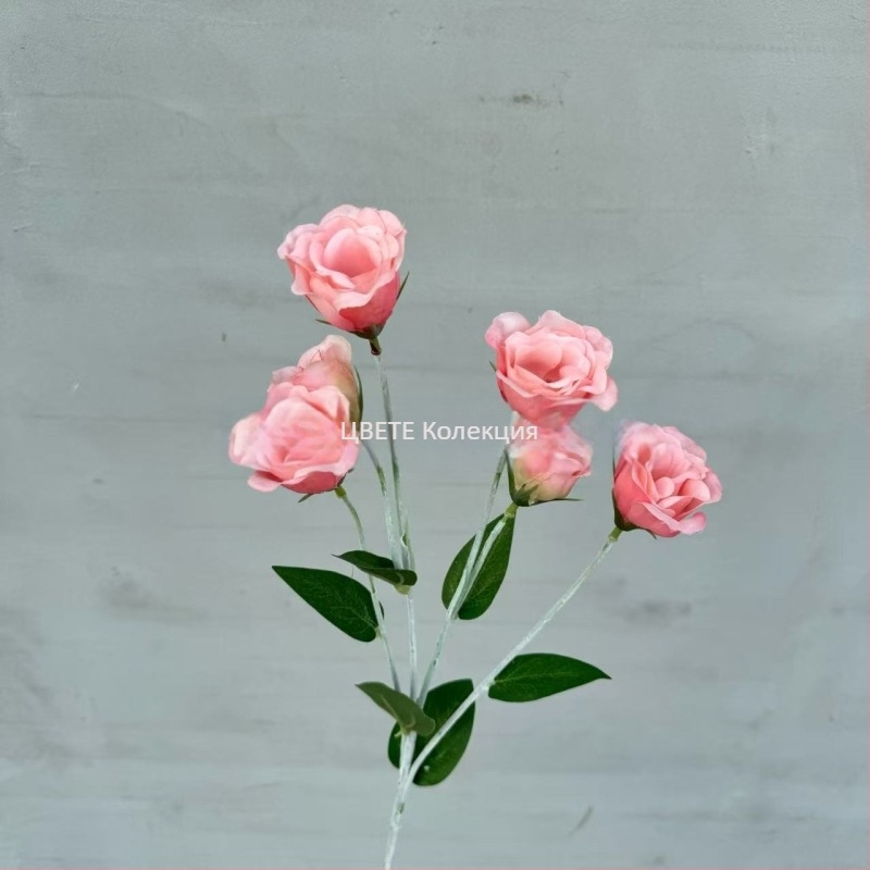 Изкуствени велурени цветя със 6 глави lisianthus, сватбени флорални аксесоари, ароматни лози, декоративни цветя за фоайето на хотел