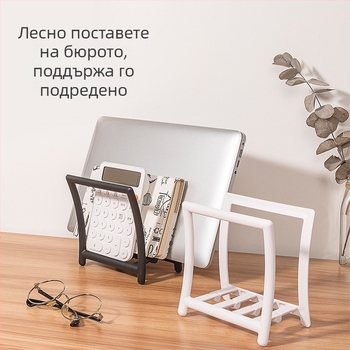 Стойка за книги с гравитационен дизайн за бюро