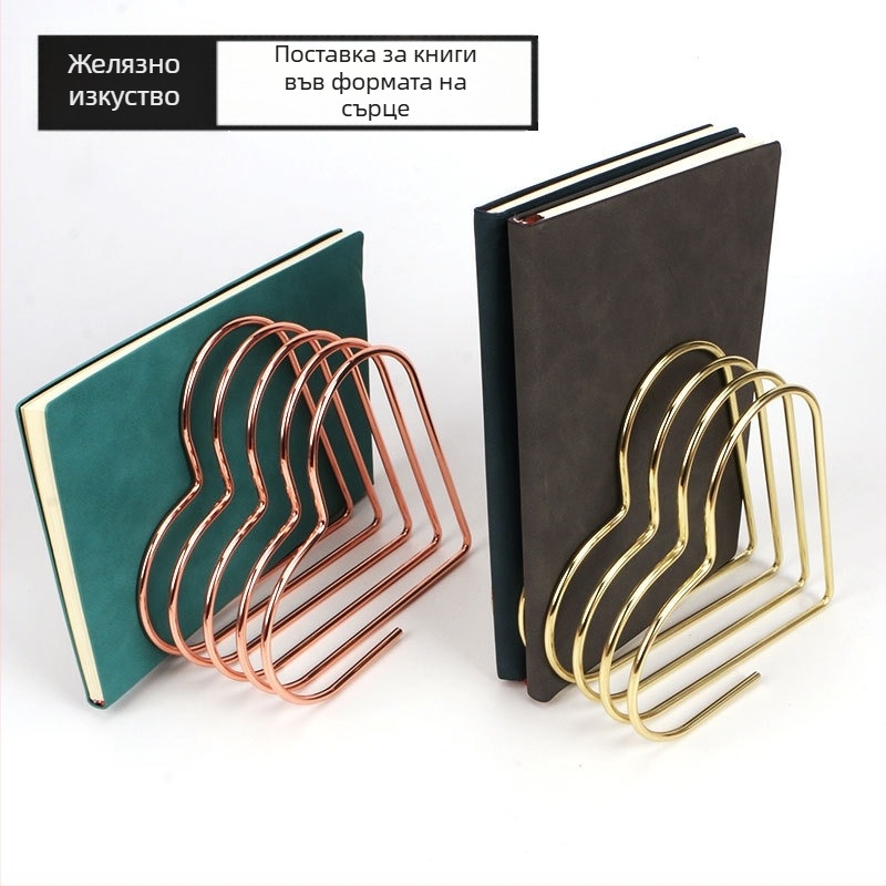 Разтегателна стойка за книги, метален държач за бюро, за гимназисти, минималистичен дизайн