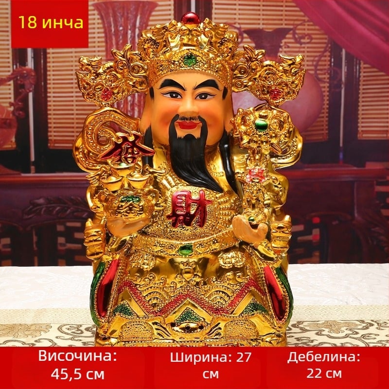 Керамична статуя на Буда за домашен олтар, декоративна фигура за всекидневна и стенна украса