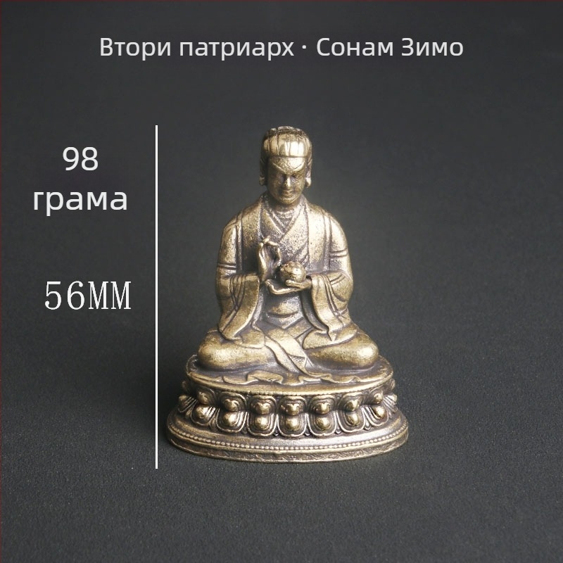 Латунова статуя на Сакя петимата патриарси Буда за домашен олтар