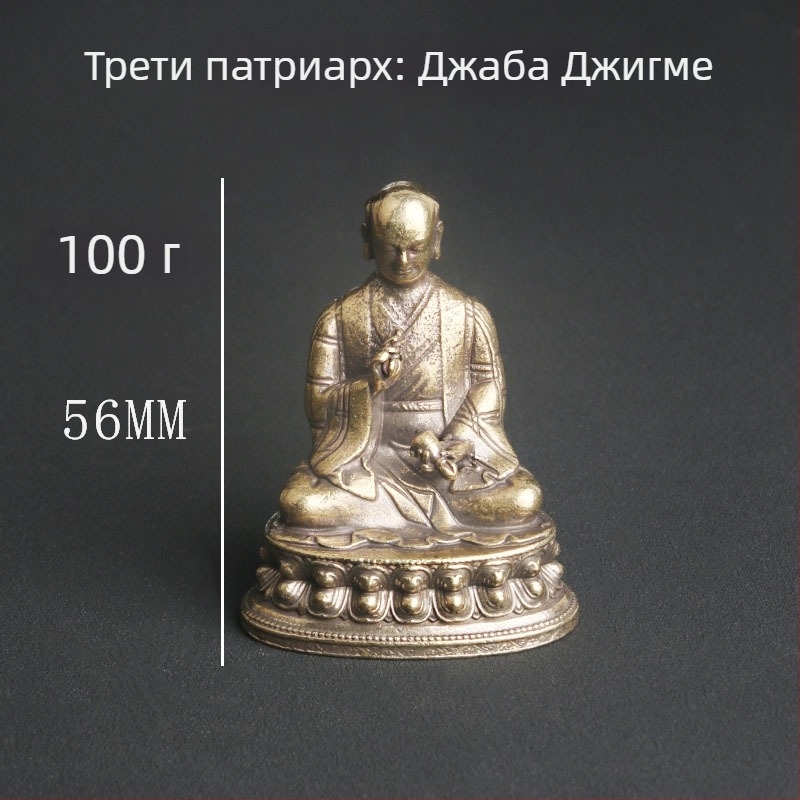 Латунова статуя на Сакя петимата патриарси Буда за домашен олтар