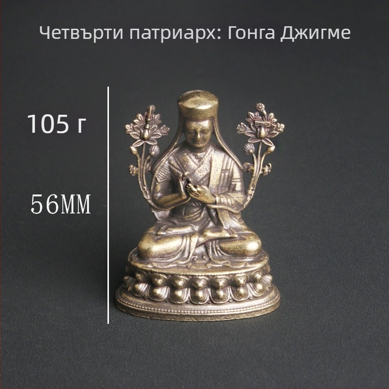 Латунова статуя на Сакя петимата патриарси Буда за домашен олтар
