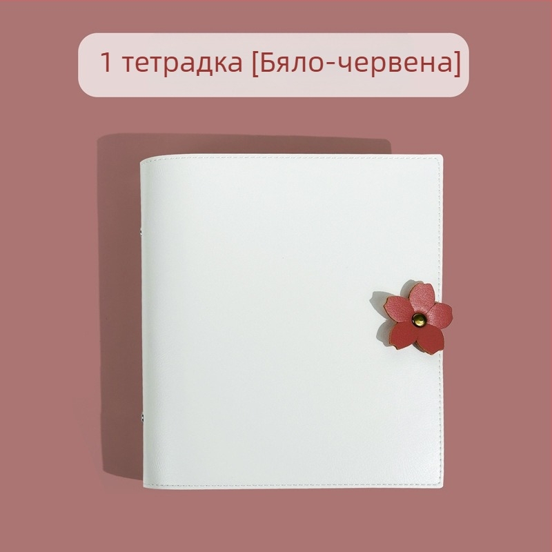 Cute Little Year квадратен тефтер с обложка от изкуствена кожа и крафт хартия, подвързан, 60 листа, вътрешни страници 150×171 мм, корпус 168×192 мм, артистичен стил
