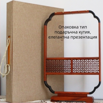 Дървен държач за калиграфски четки и дисплейна стойка, прост ретро дизайн, нов китайски стил