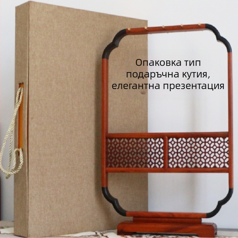 Дървен държач за калиграфски четки и дисплейна стойка, прост ретро дизайн, нов китайски стил
