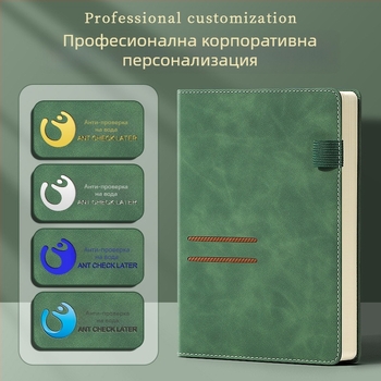 PU тефтер с усещане за кожа, персонализиран A5 бизнес офис тефтер с печат на лого, ученически дневник